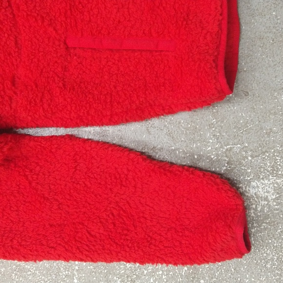 NEW! Men's Faux Shearling Matching Family Half Zip Pullover, Red - Picture 6 of 10